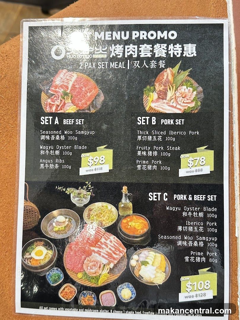 MENU PROMO 2 PAX SET MEAL