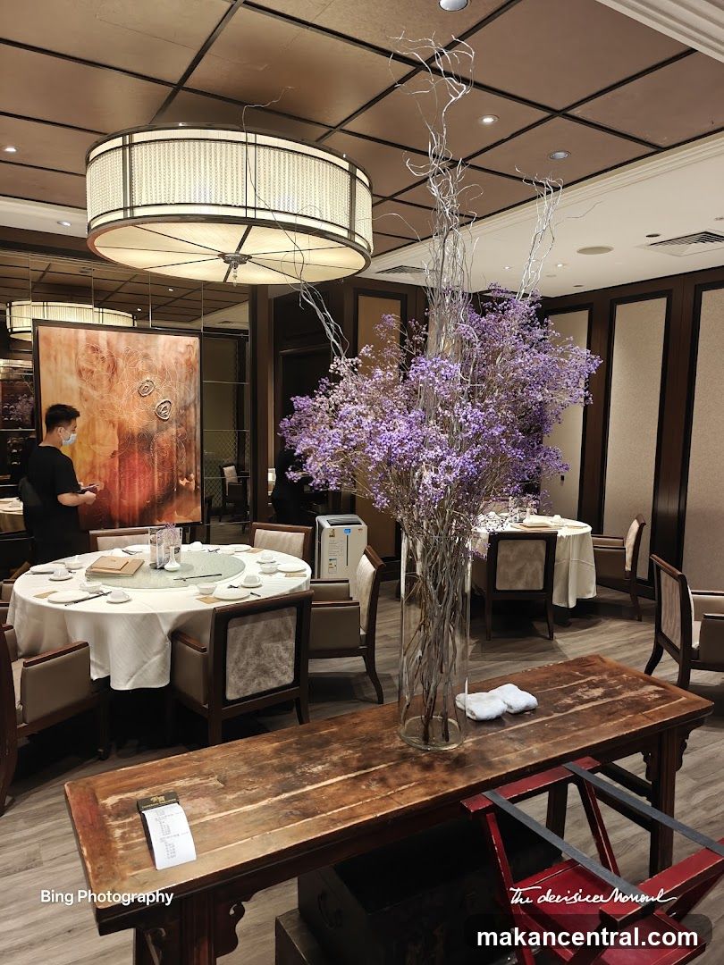 Restaurant Interior with Floral Arrangement