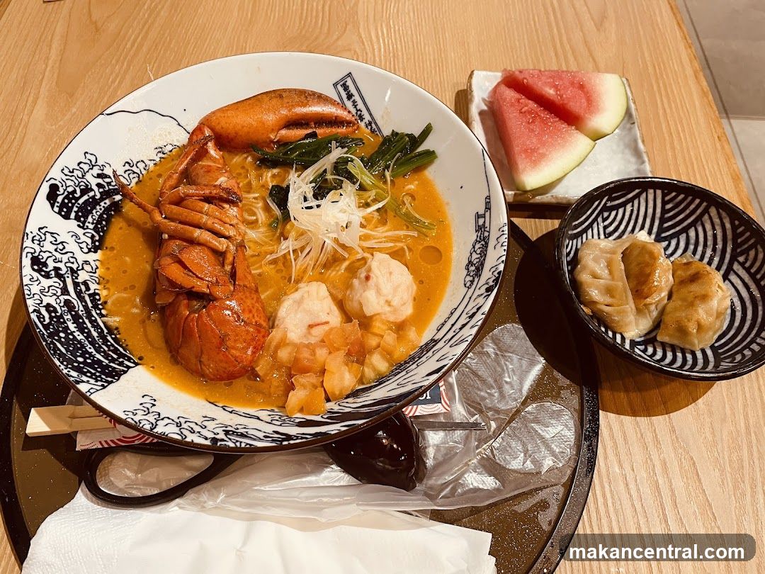 Lobster Ramen with Gyoza and Watermelon