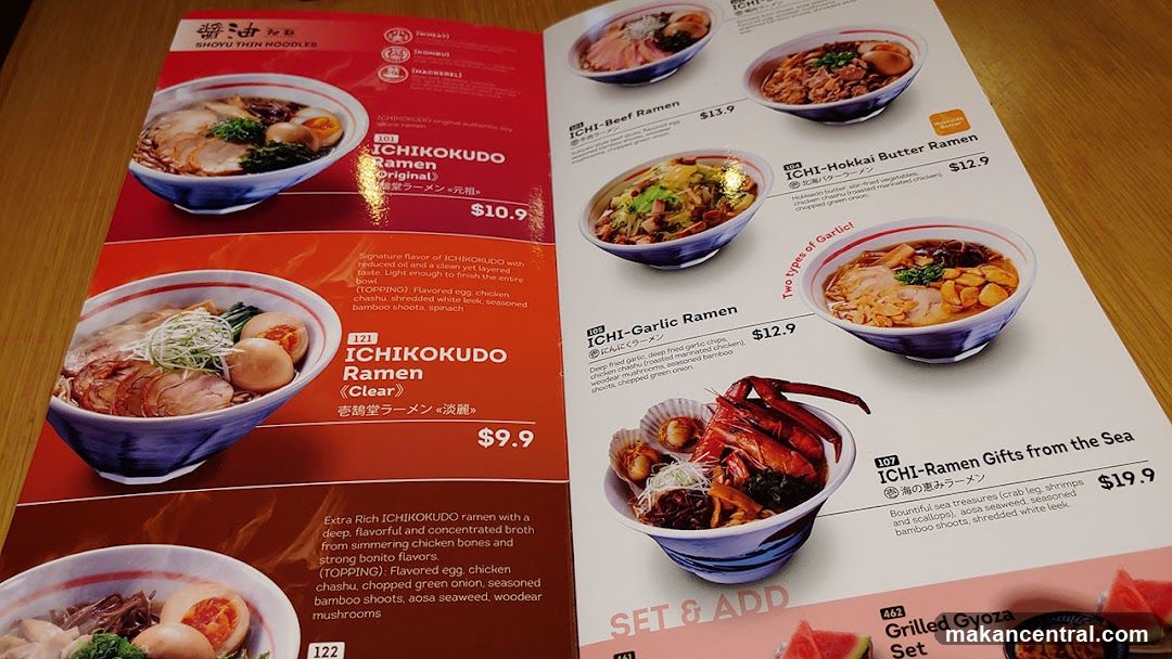 Ramen Menu
