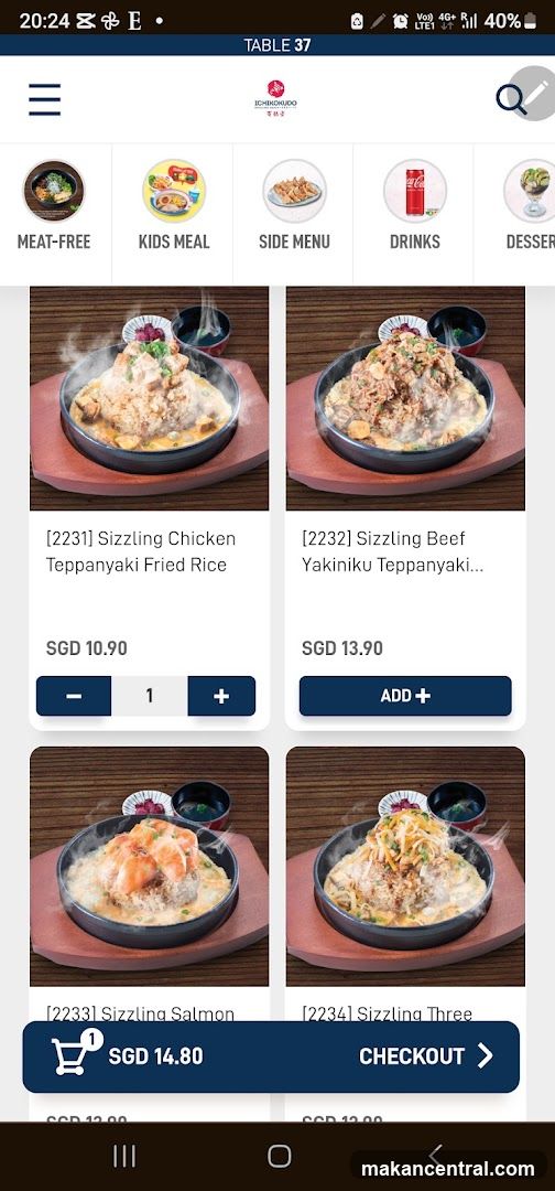 Ichikokudo Menu