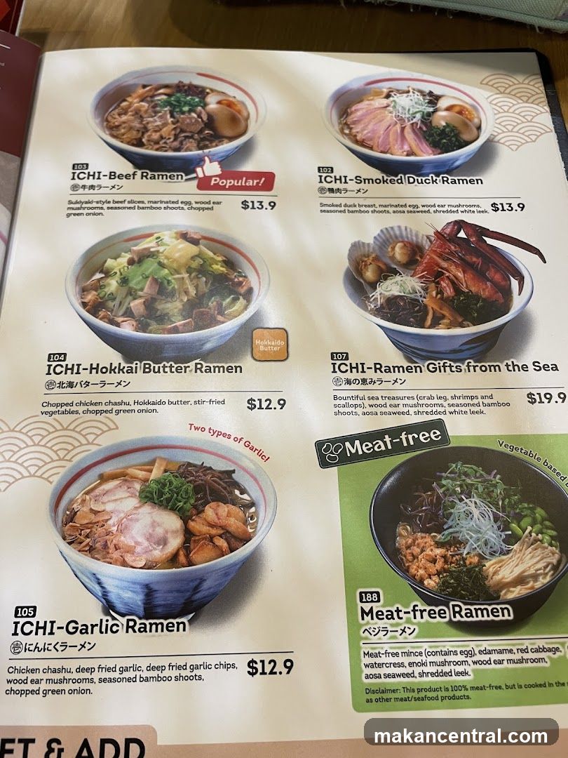 Ramen Menu