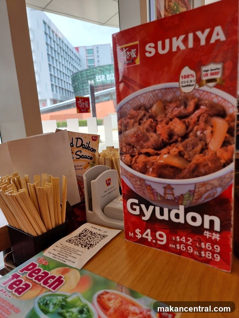 Sukiya Gyudon Menu