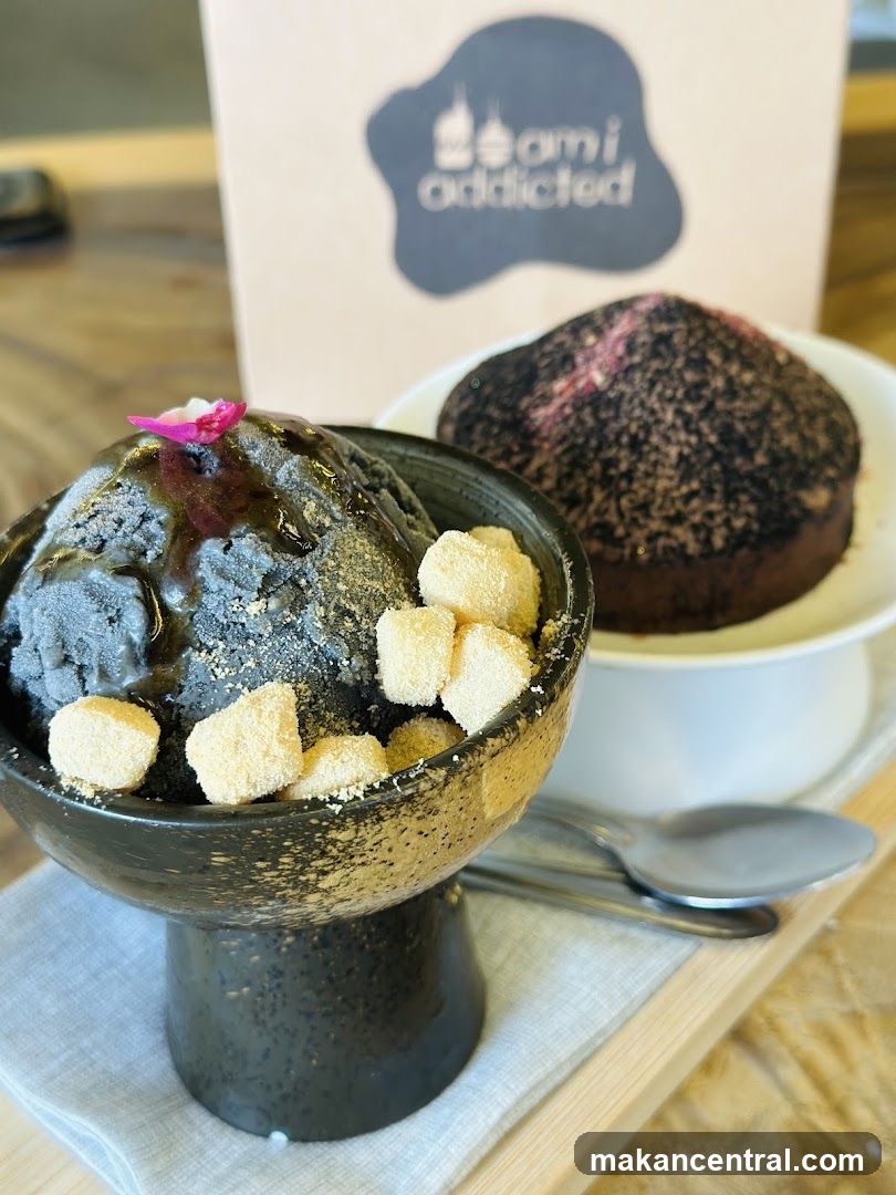 Dessert with "ami addicted" branding
