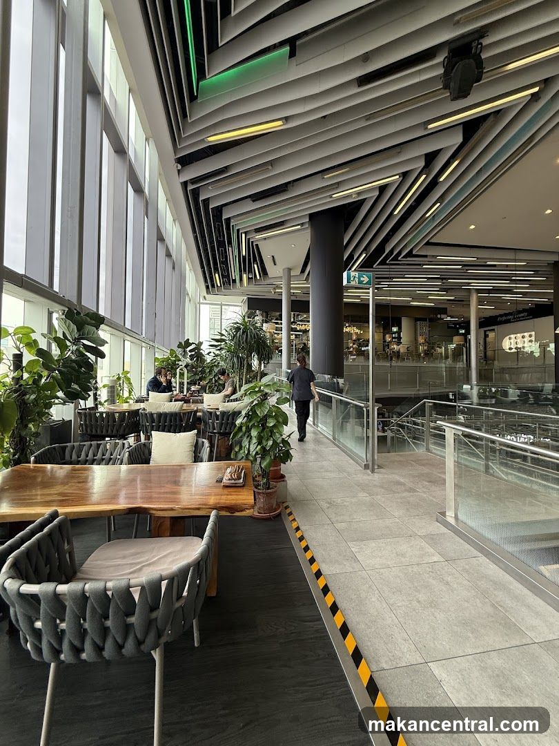 Modern Indoor Seating Area with Plants