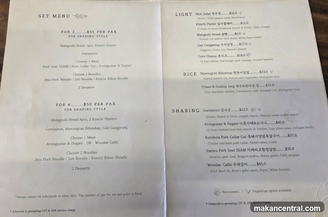 SET MENU