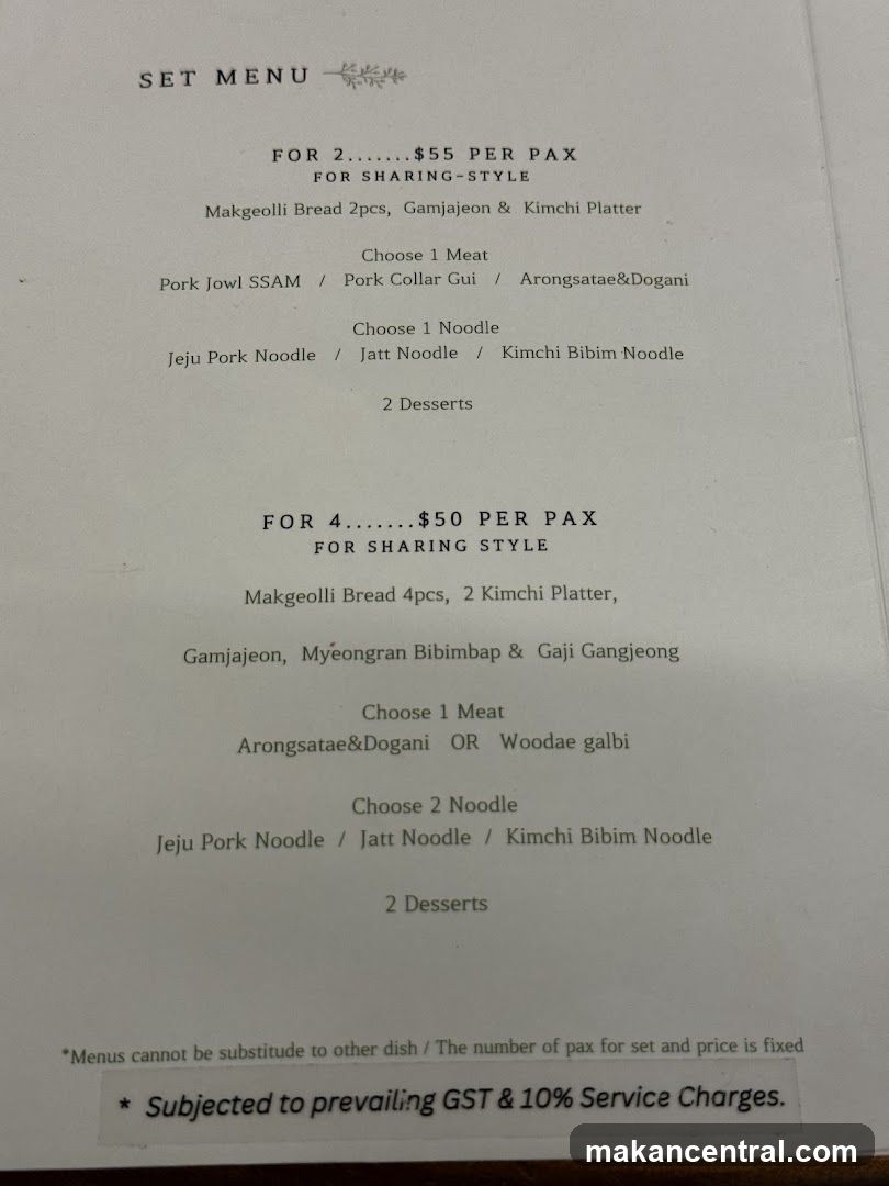 SET MENU