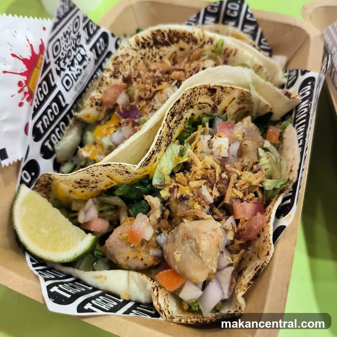 Tacos with Lime Wedge