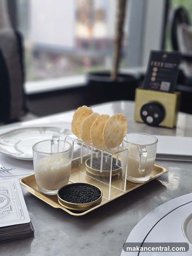 Appetizer with Caviar and Crisps