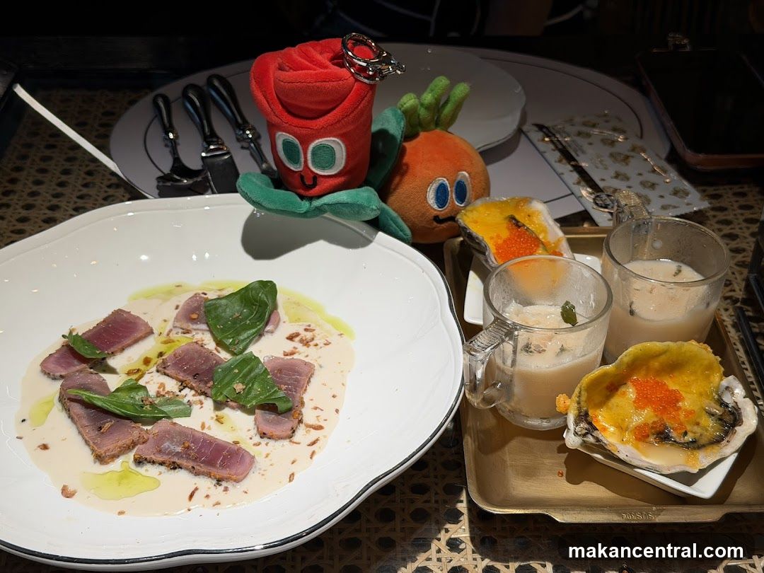 Seared Tuna and Oysters