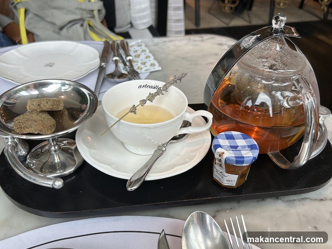 Tea Set with Biscuits and Honey