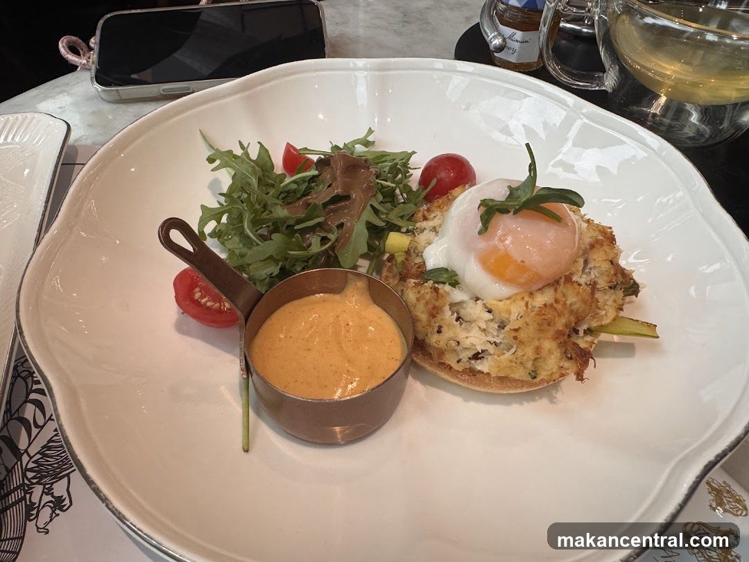 Crab Cake Benedict with Salad