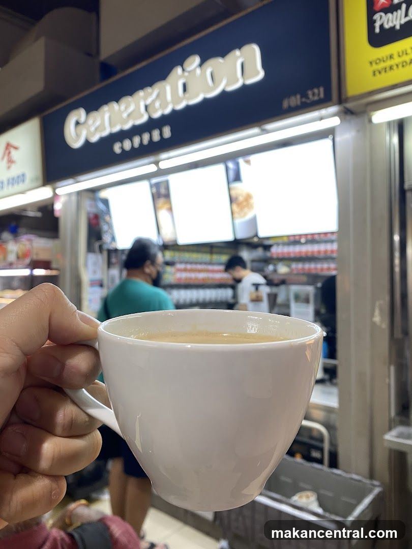 Coffee Cup with Generation Coffee Signage
