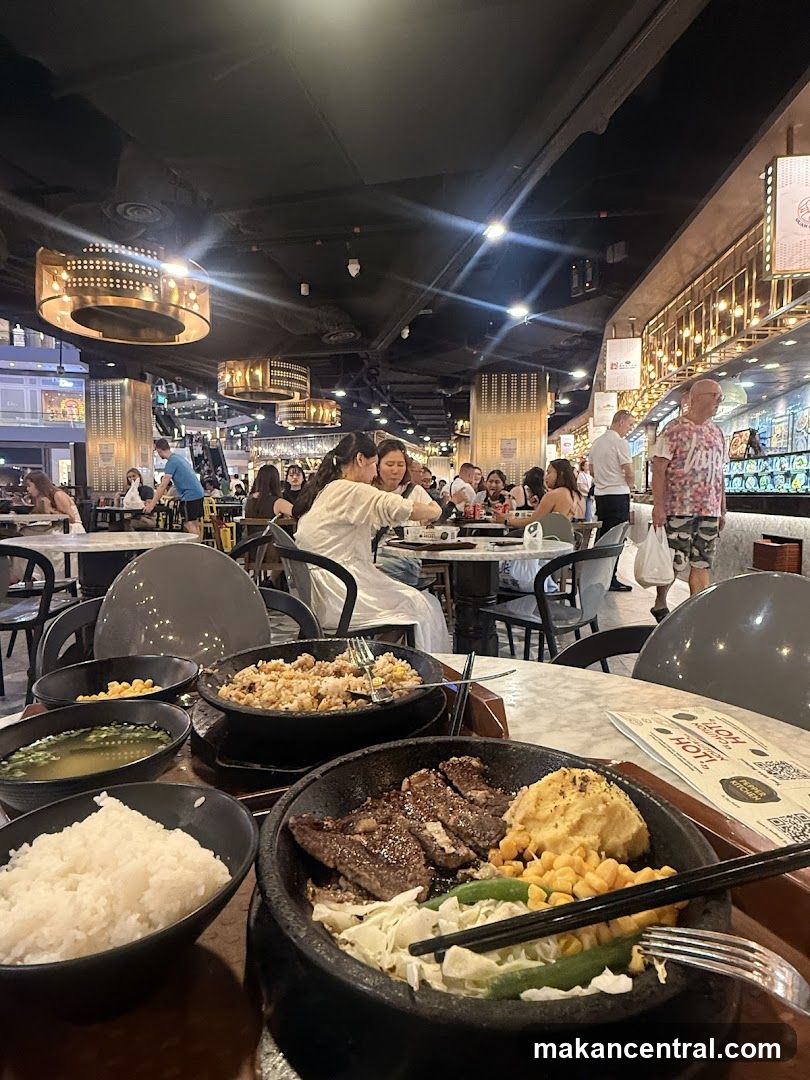 Diners Enjoying Meals at a Restaurant