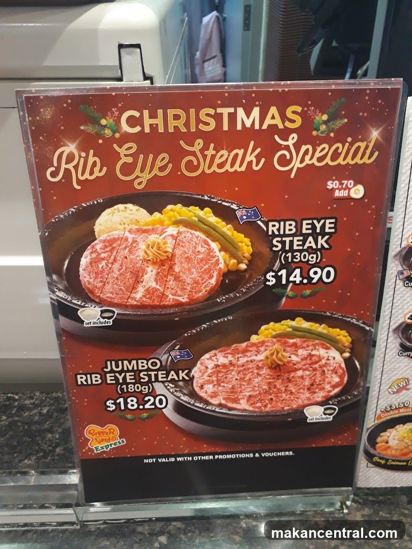 Christmas Rib Eye Steak Special