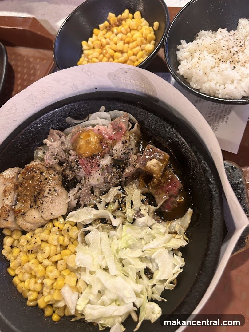 Sizzling Steak and Chicken Platter