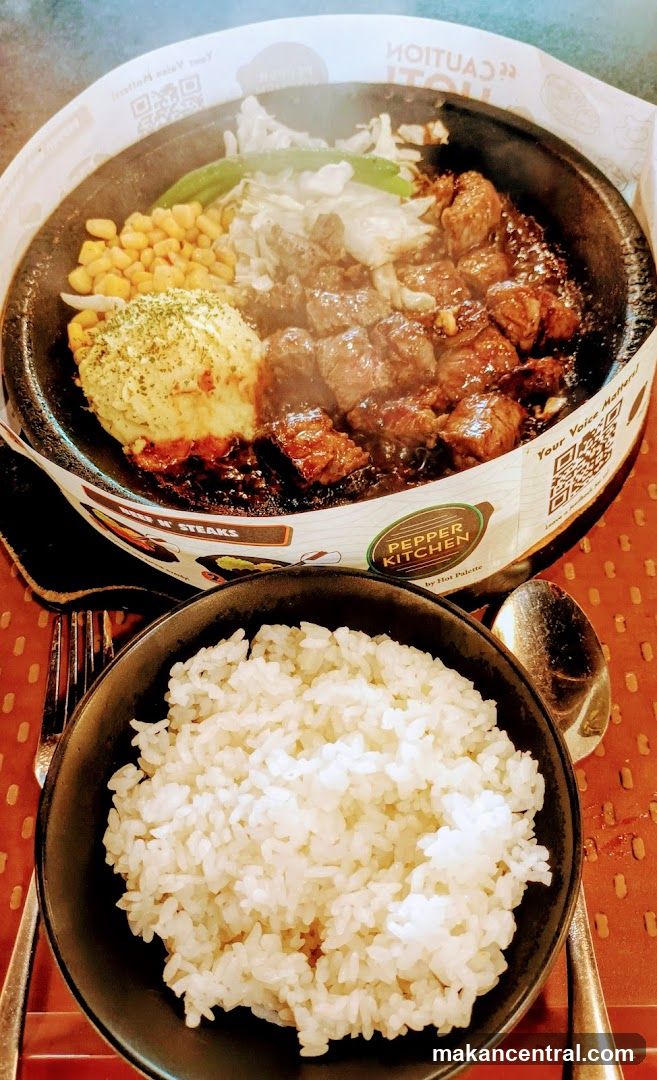 Sizzling Beef Dish with Rice