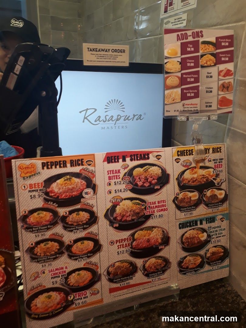 Rasapura Masters Menu