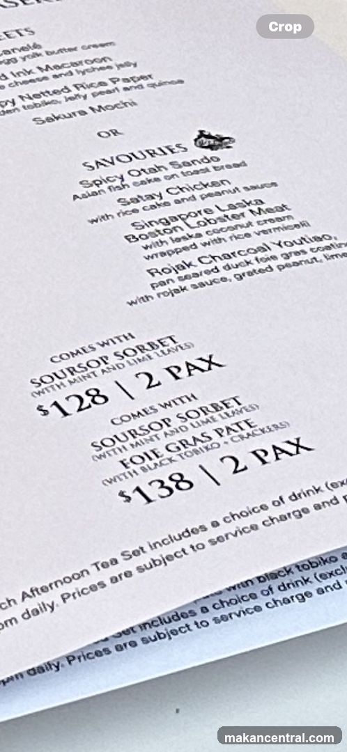 Afternoon Tea Set Menu