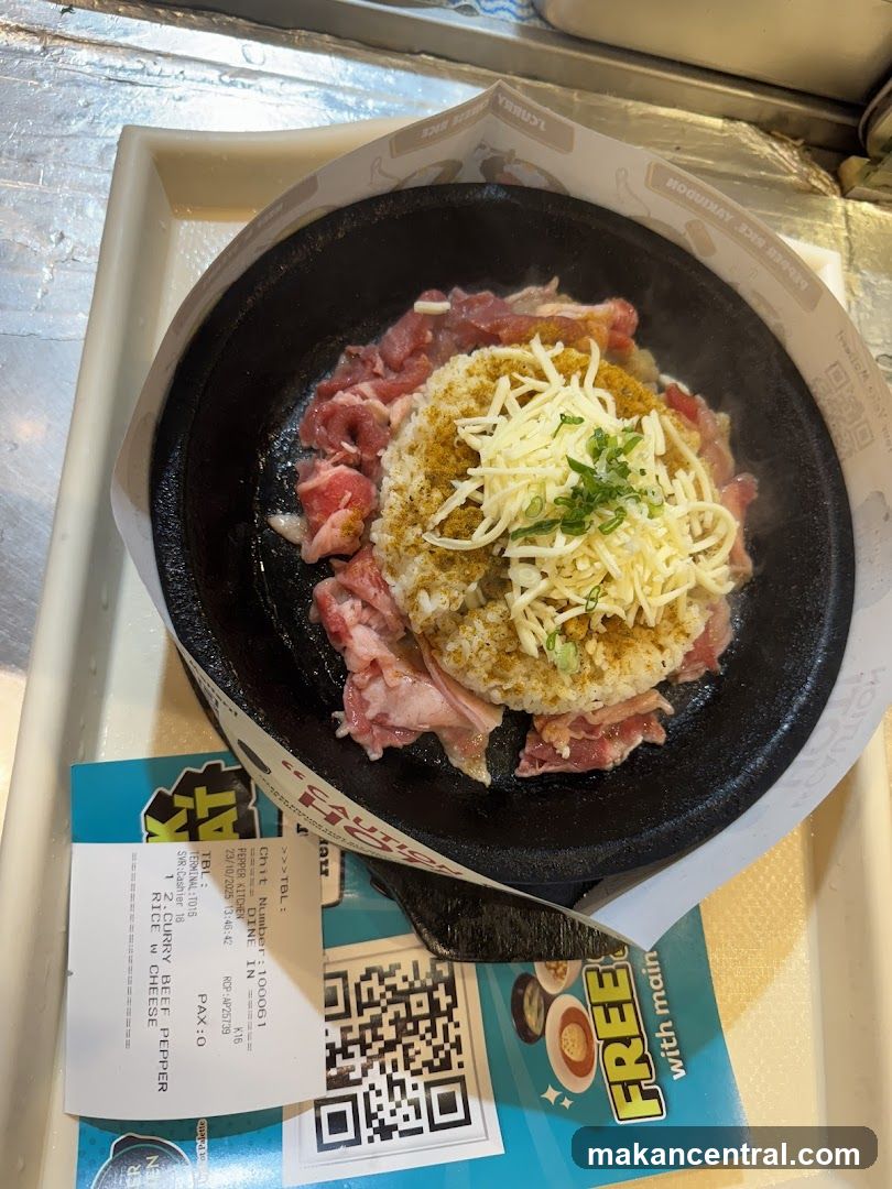 Sizzling Beef and Rice Dish