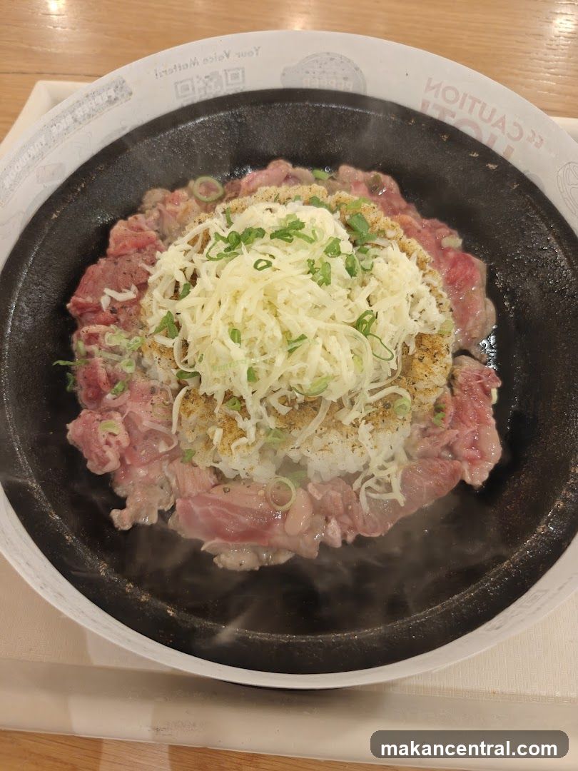 Sizzling Beef and Rice Dish