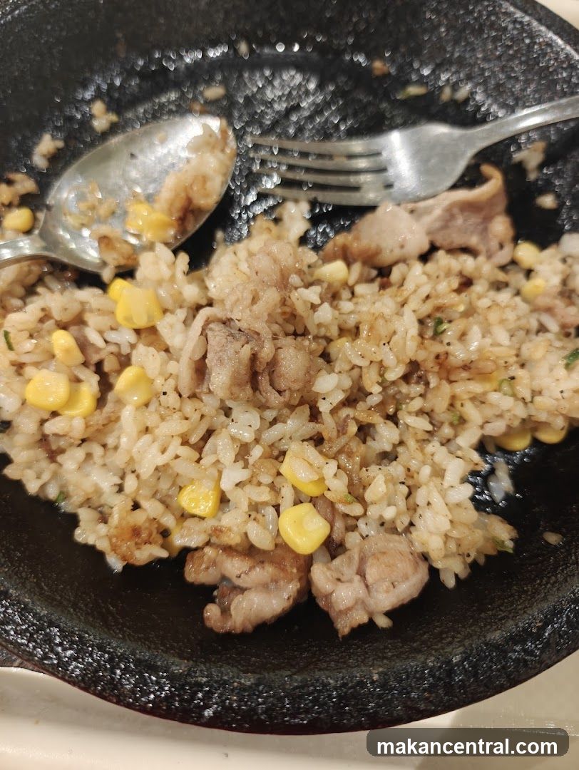 Fried Rice with Meat and Corn