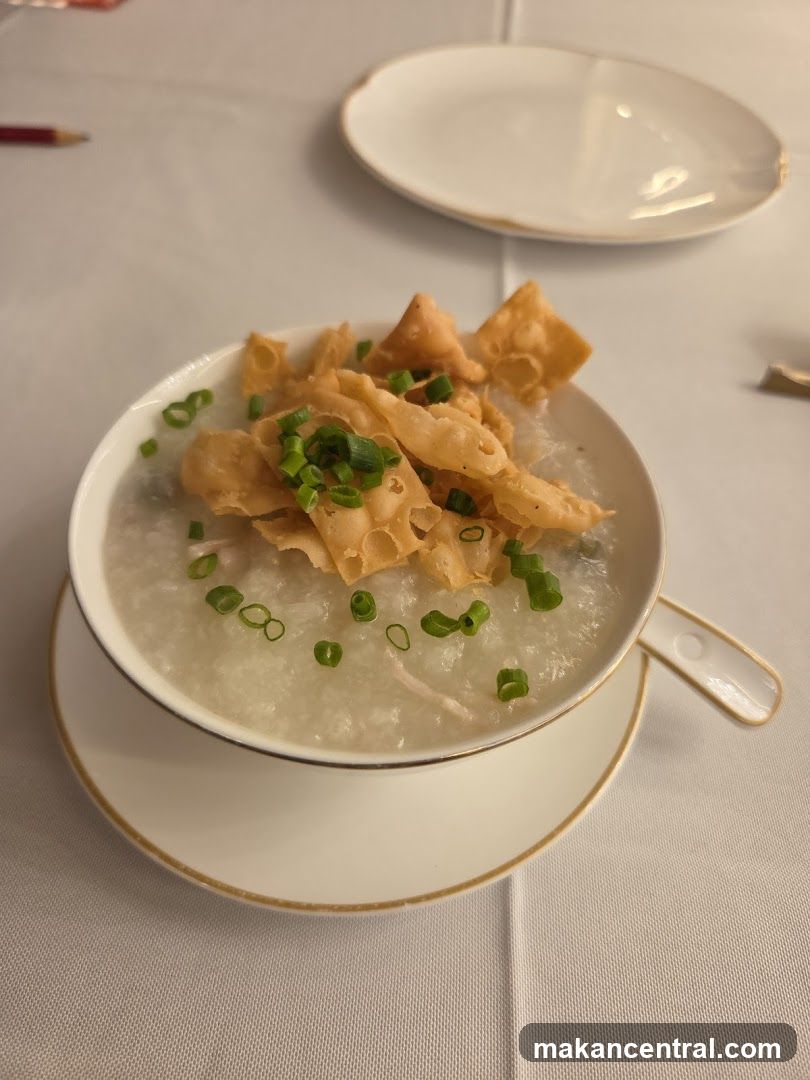 Congee with Crispy Wontons