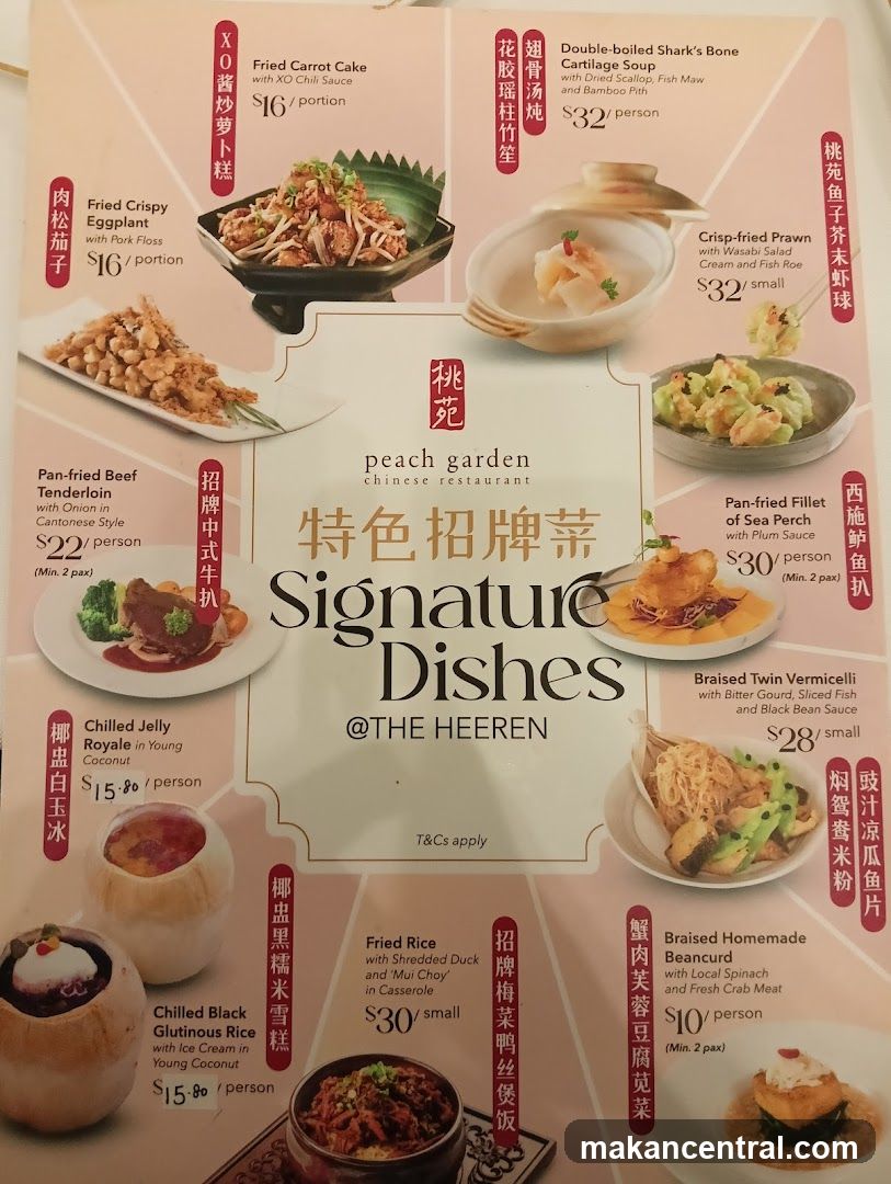 Peach Garden Chinese Restaurant Signature Dishes