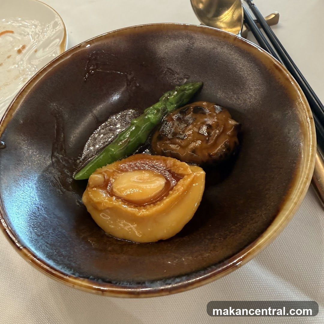 Abalone with Asparagus and Mushroom