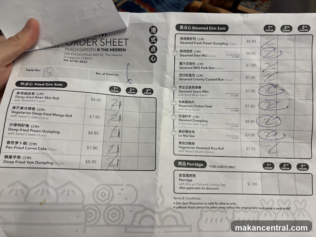 ORDER SHEET
