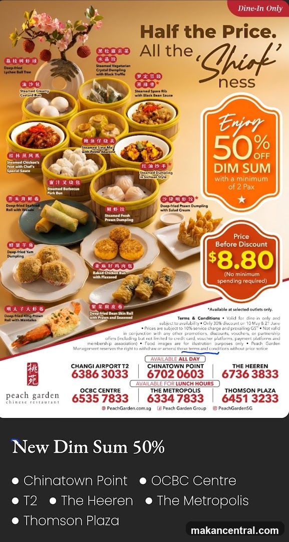 Peach Garden Dim Sum Promotion