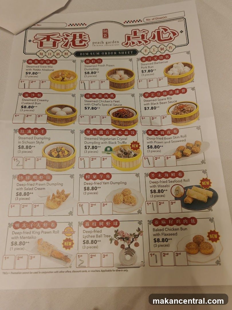 DIM SUM ORDER SHEET