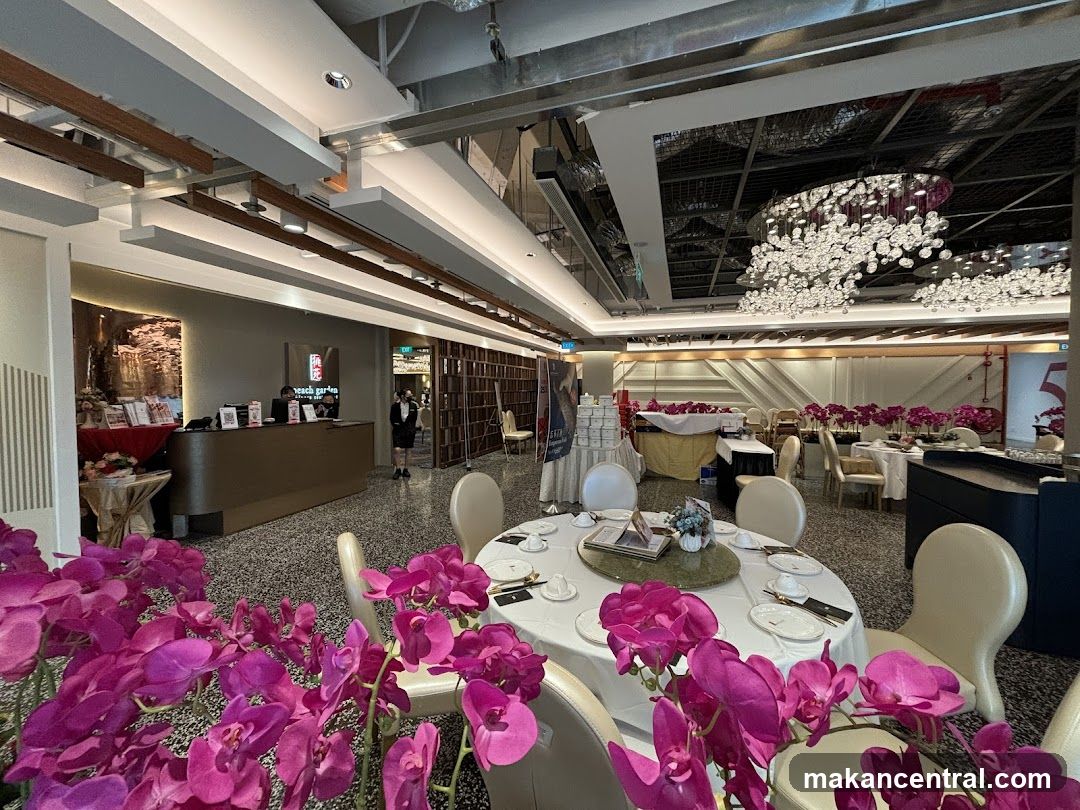 Restaurant Interior with Floral Decorations
