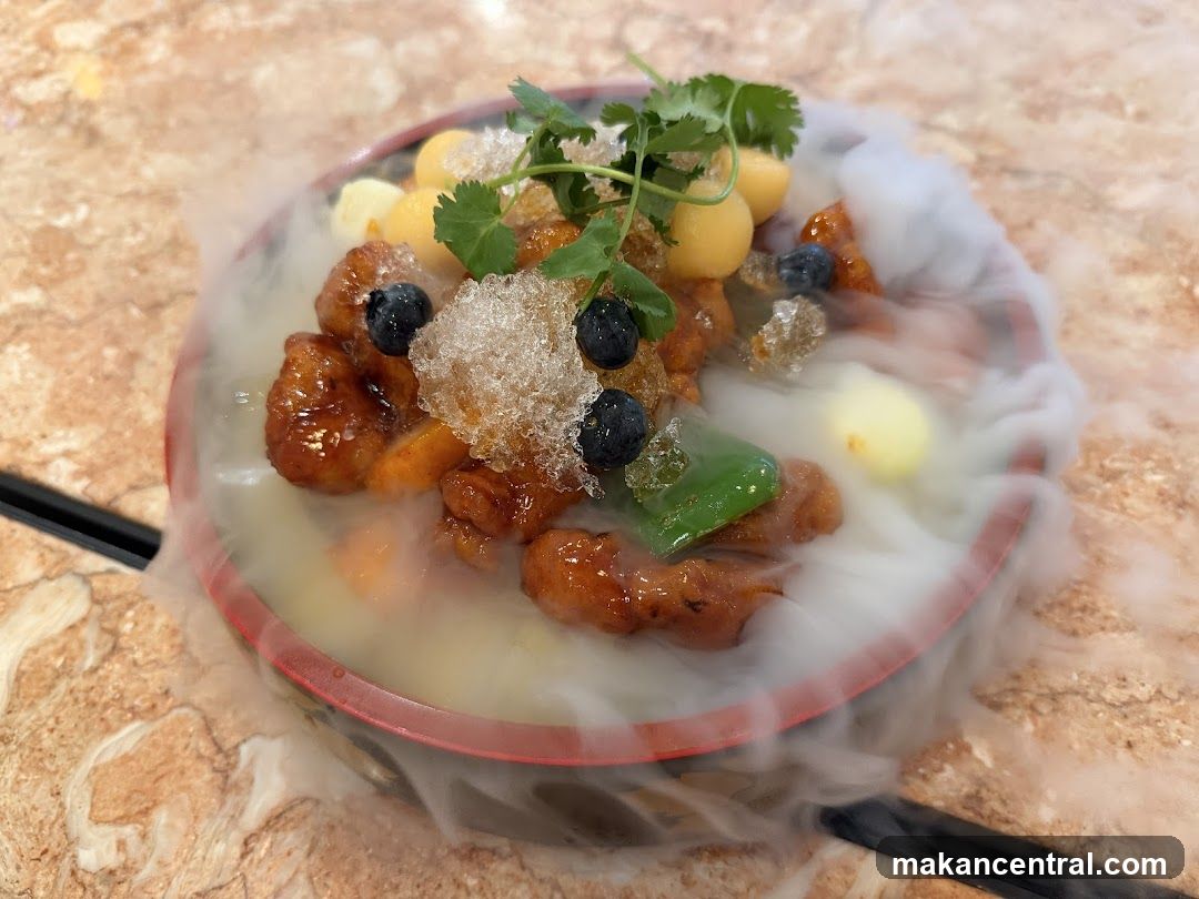 Dessert with Dry Ice