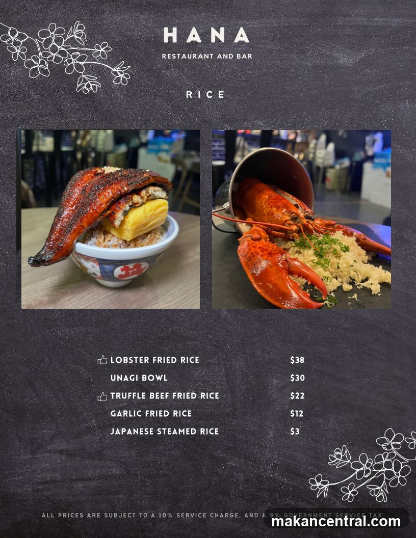 HANA RESTAURANT AND BAR RICE