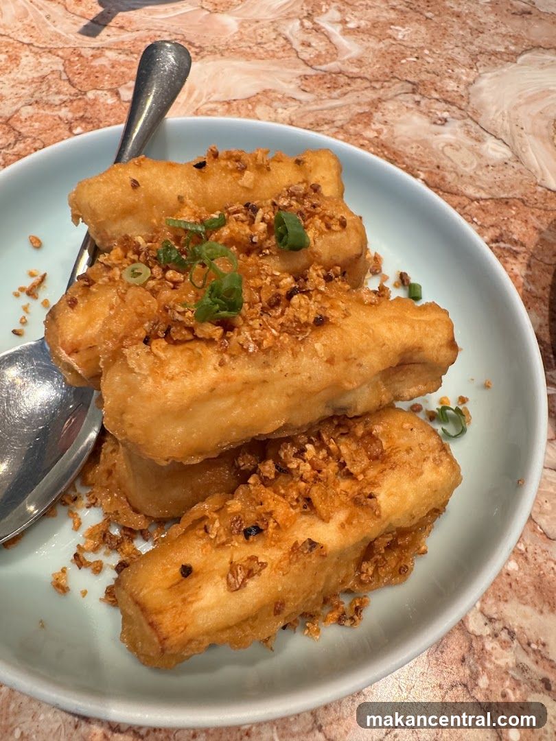 Fried Tofu with Garlic and Scallions