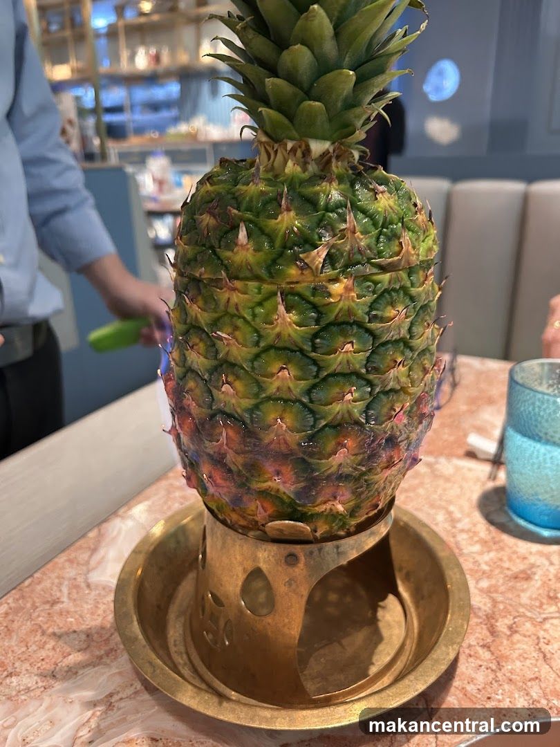 Flaming Pineapple Dessert