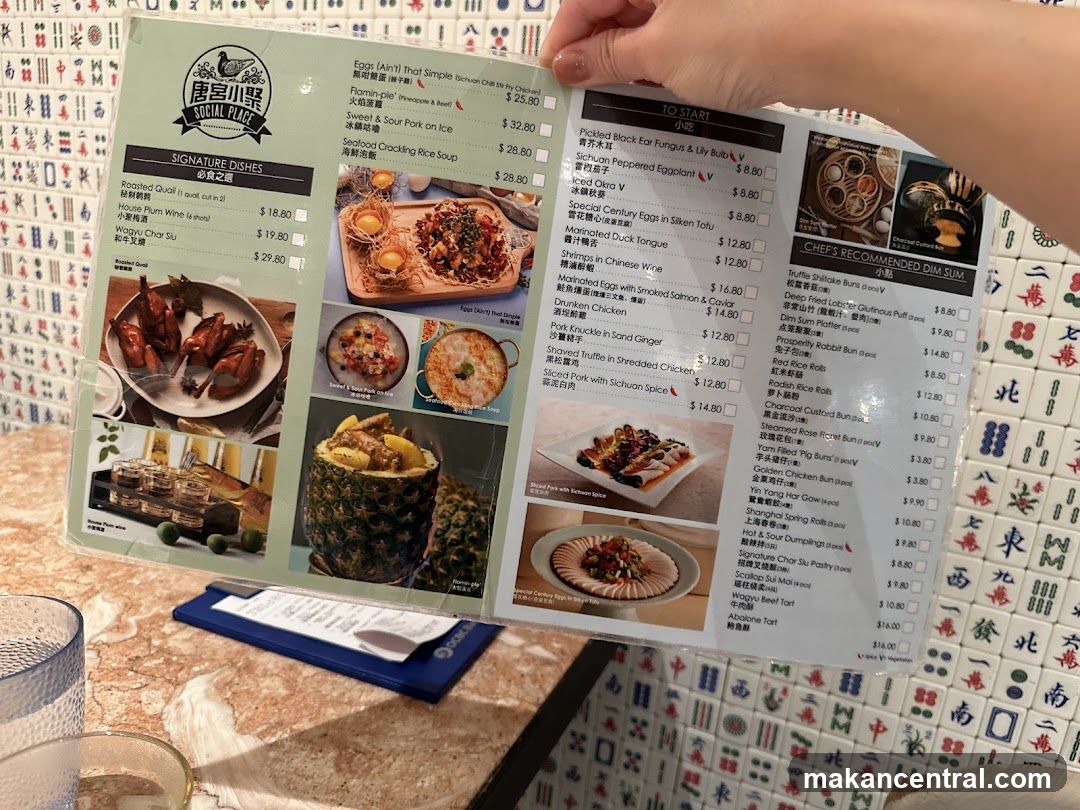 SOCIAL PLACE Menu
