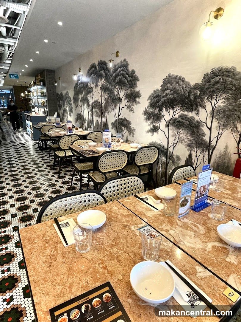 Restaurant Interior with Mural