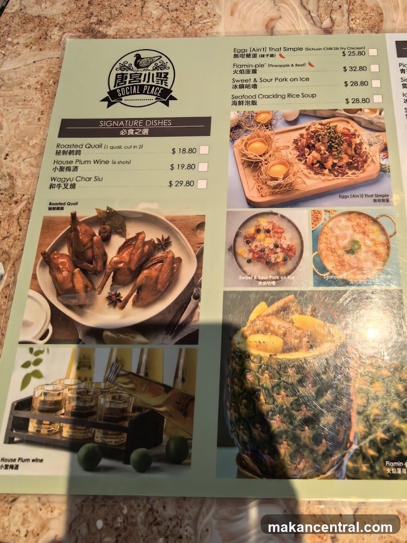 Social Place Menu