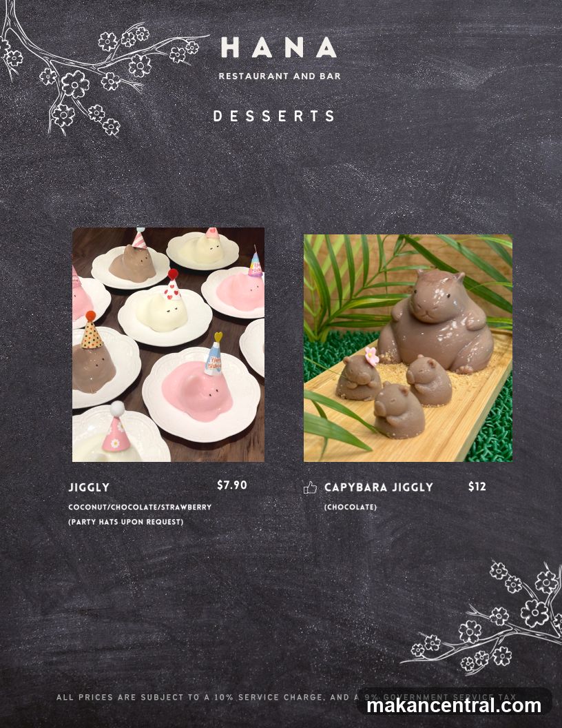 HANA RESTAURANT AND BAR DESSERTS