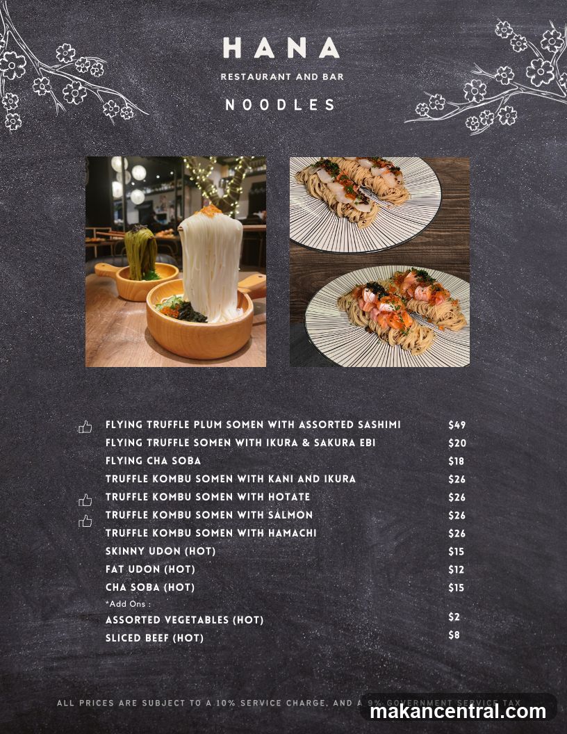 HANA RESTAURANT AND BAR NOODLES