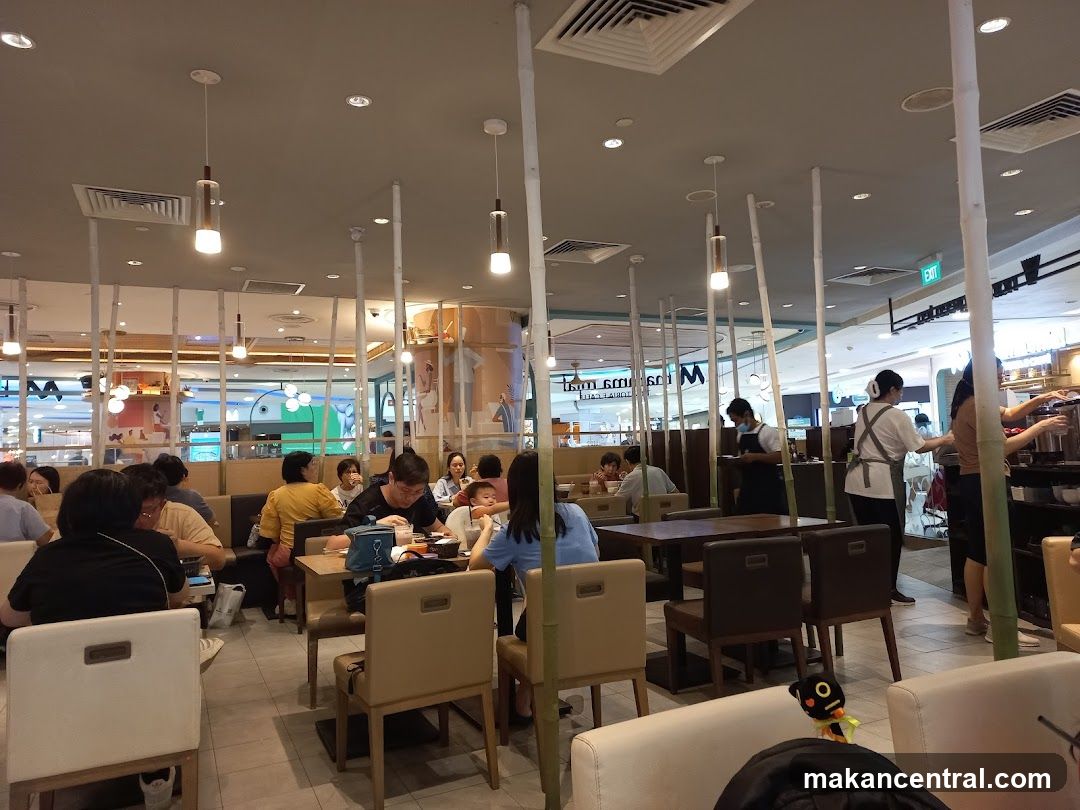 Restaurant Interior with Diners and Staff