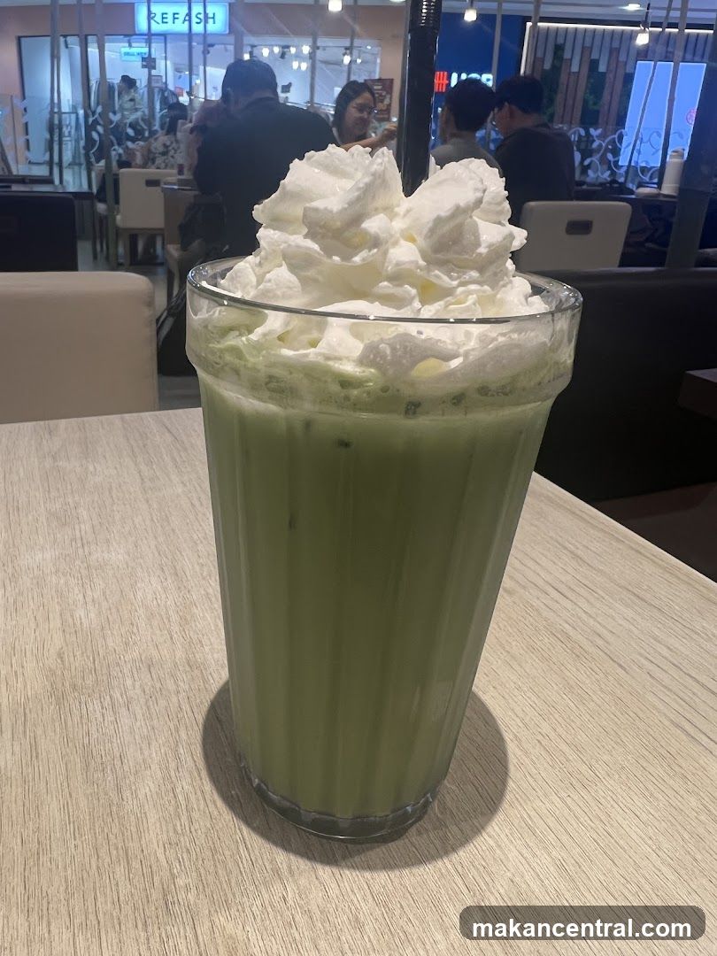 Iced Matcha Latte with Whipped Cream