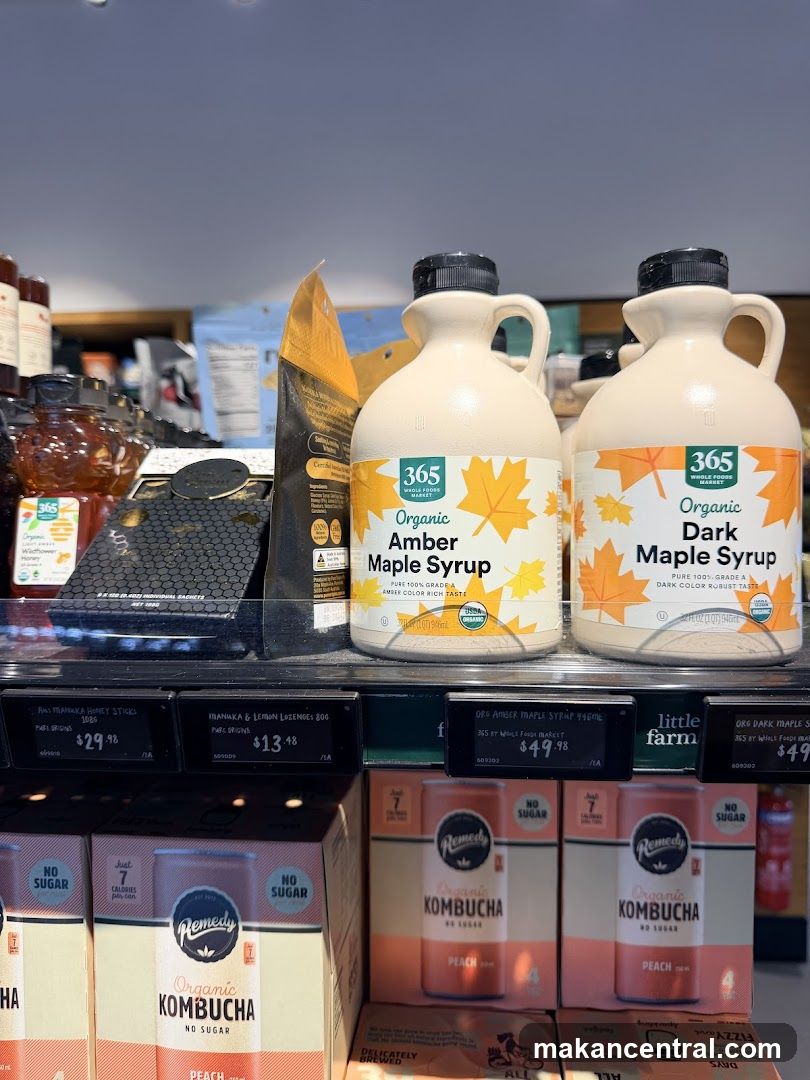 Maple Syrup and Kombucha Display