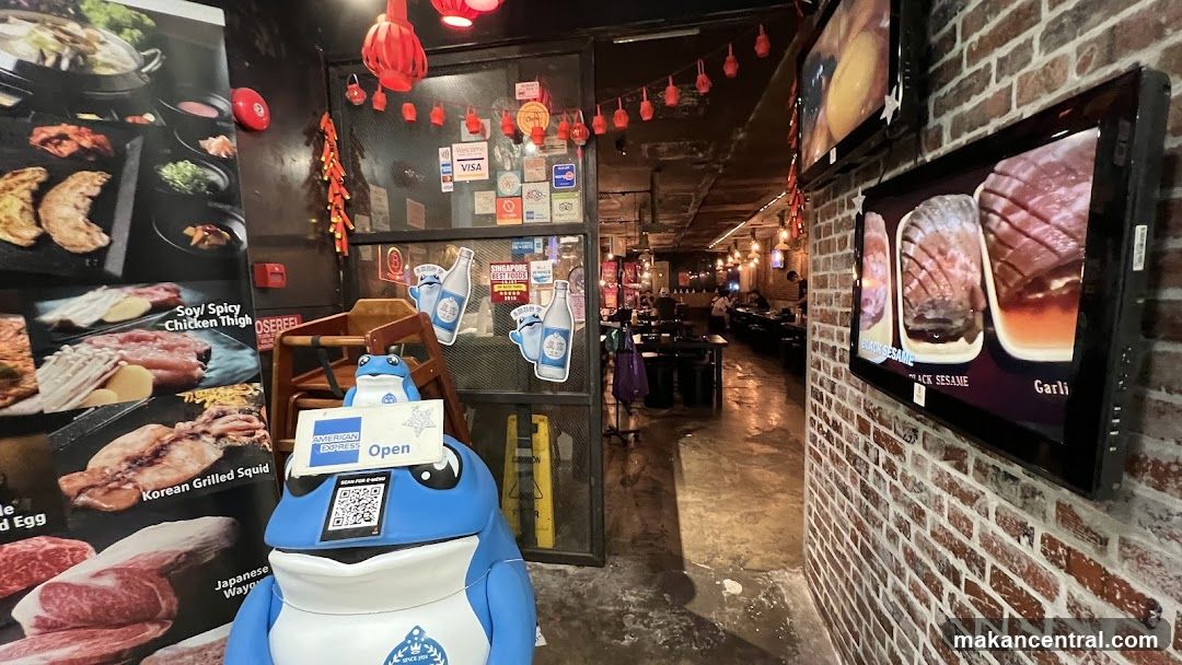 Restaurant Interior with Food Displays