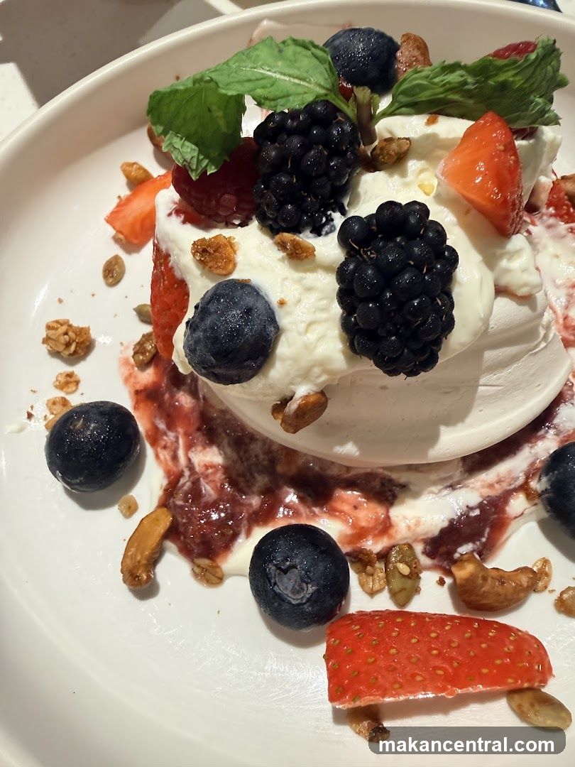 Dessert with Berries and Cream