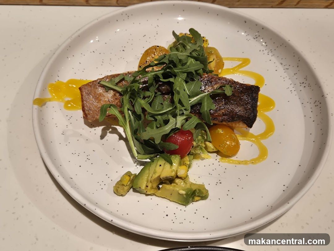 Salmon with Avocado and Corn Salad