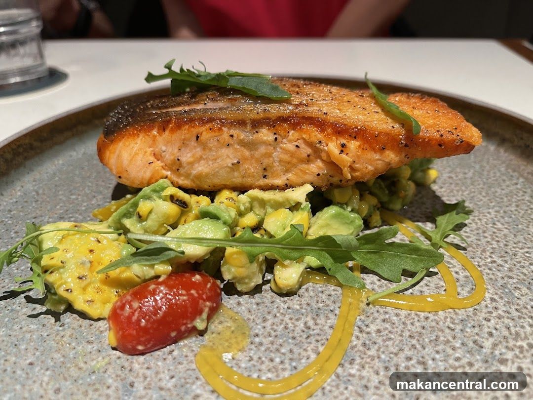 Salmon with Avocado and Corn Salad