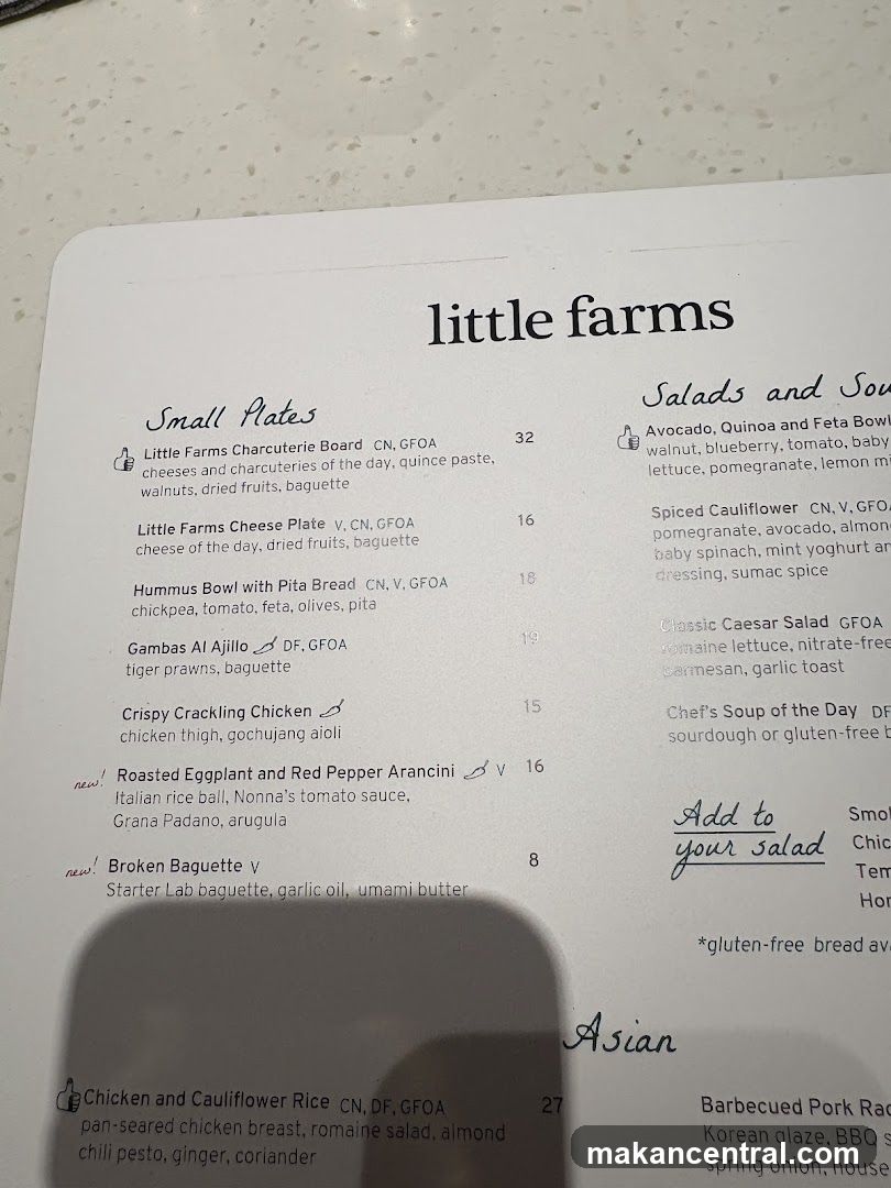 Little Farms Menu